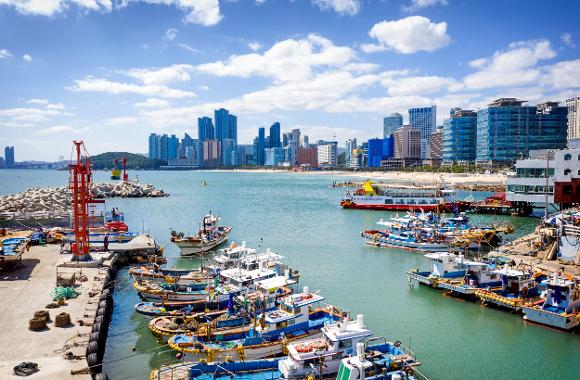 해운대 바다와 보드워크